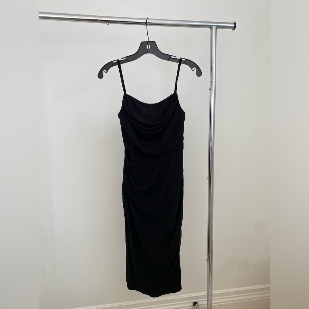 XinFSH Black Midi Corset Dress Size Small #Lux-G